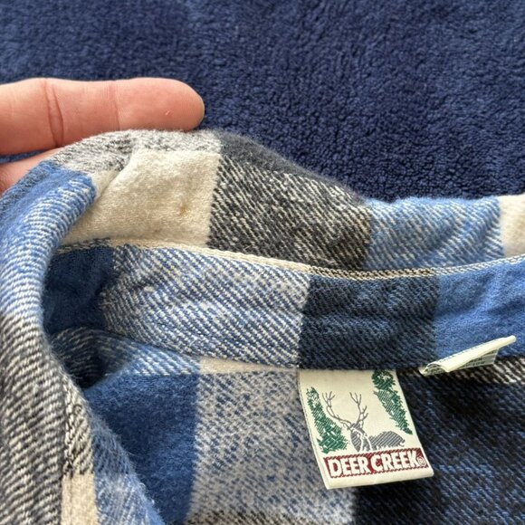 Vintage Deer Creek Cotton Flannel Shirt 2XL Plaid Button Up - Picture 8 of 8